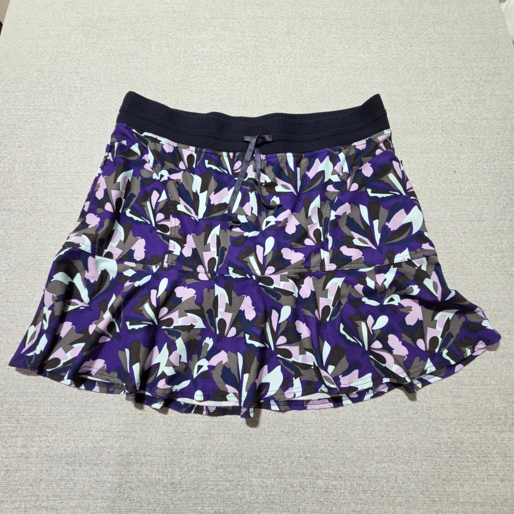Title Nine Skort‎ Purple Floral Athletic Skirt Shorts Tennis Athletic Women's XL